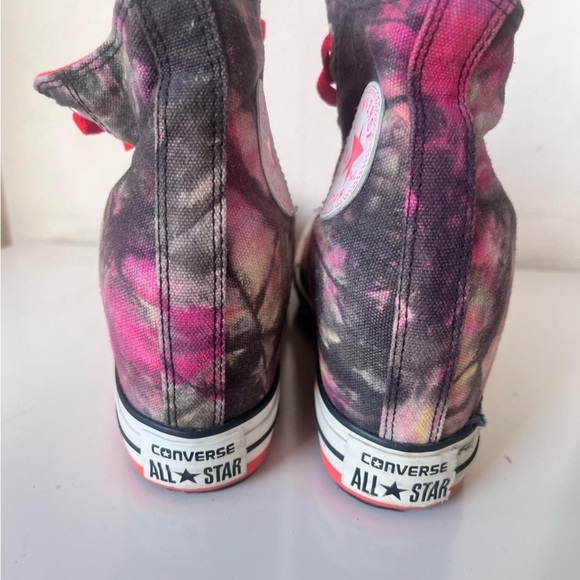 Converse High-Top Pink and Black Sneakers orthopedic heel - Picture 4 of 10